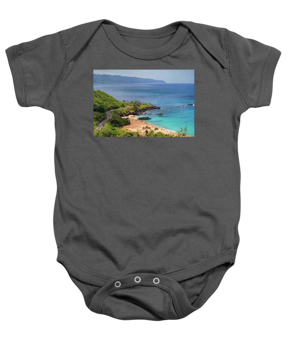 Hawaii Baby Onesie featuring the photograph Overlook of Waimea Bay by Betty Eich