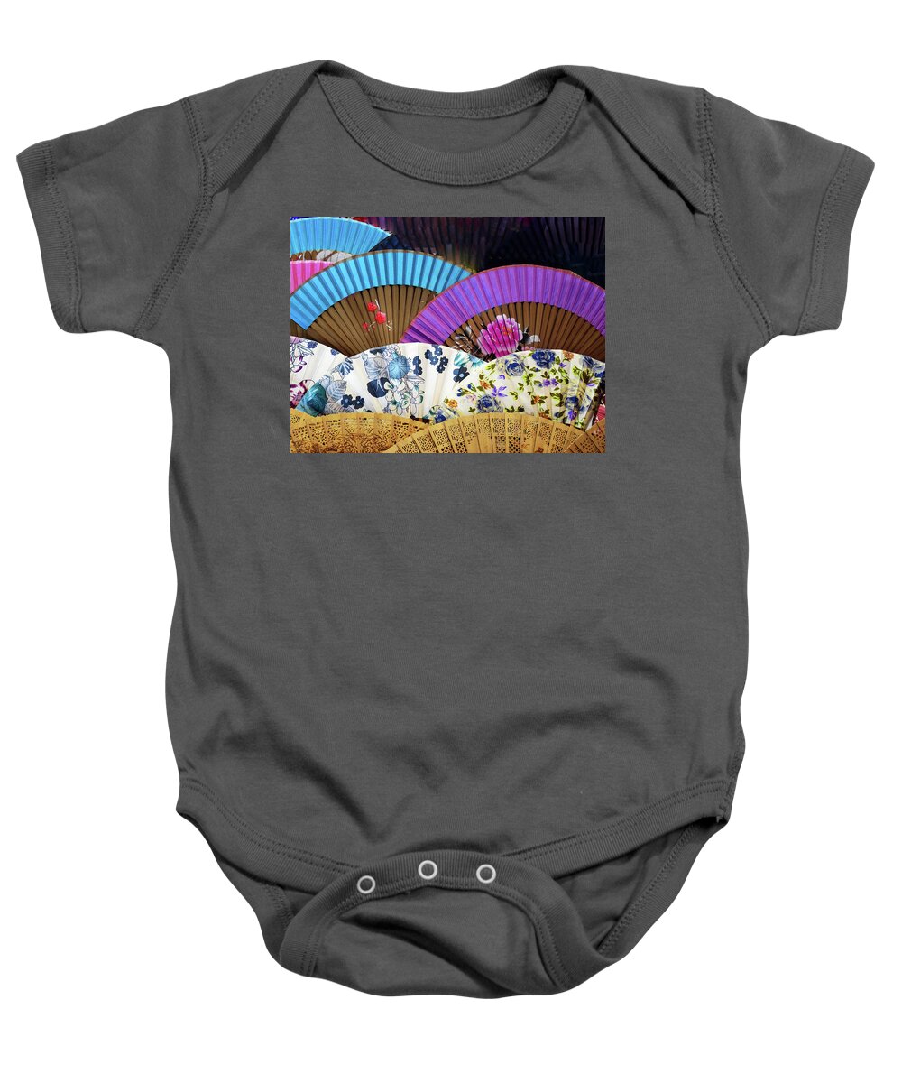 Pattern Baby Onesie featuring the photograph Pagoda Market I by Rick Locke - Out of the Corner of My Eye