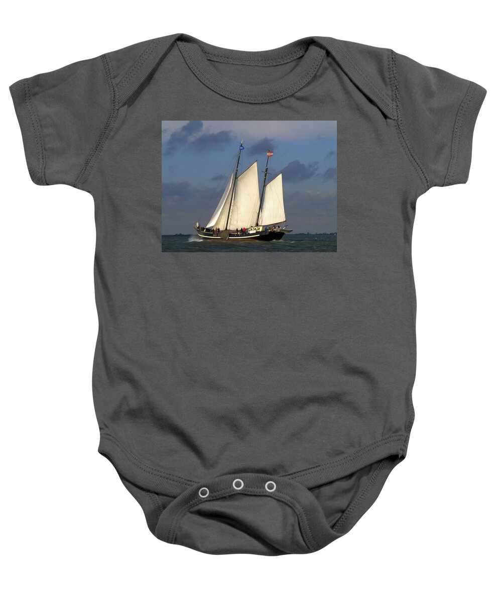 Digital Photography Baby Onesie featuring the photograph Paint Sail by Luc Van de Steeg