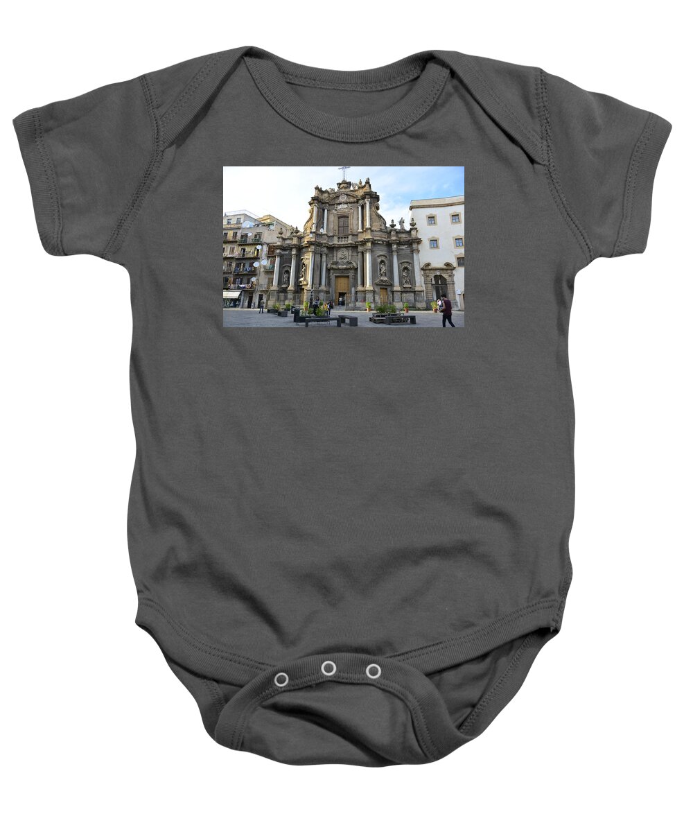 Palermo Baby Onesie featuring the photograph Palermo, Sicily by Regina Muscarella