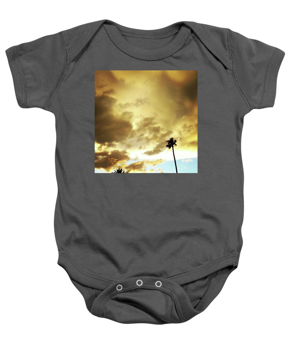 Palm Weather Baby Onesie featuring the photograph Palm Weather by FD Graham