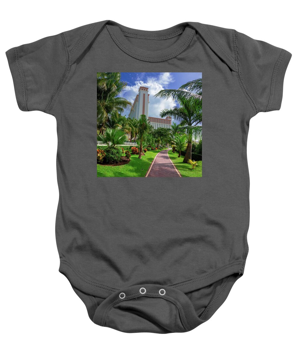 Mexico Baby Onesie featuring the photograph Palms at the Riu Cancun by Sun Travels