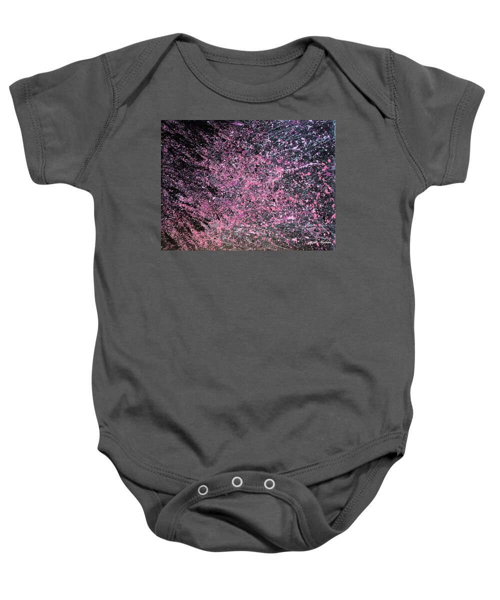 Abstract Baby Onesie featuring the painting Paradox by Heather Meglasson Impact Artist