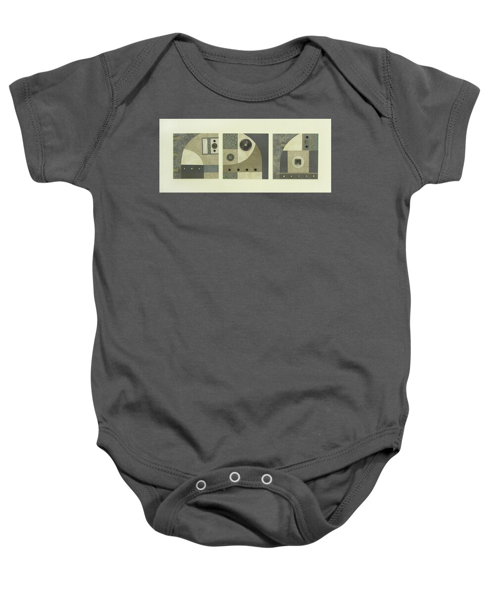 Mixed-media Baby Onesie featuring the mixed media Passages by MaryJo Clark