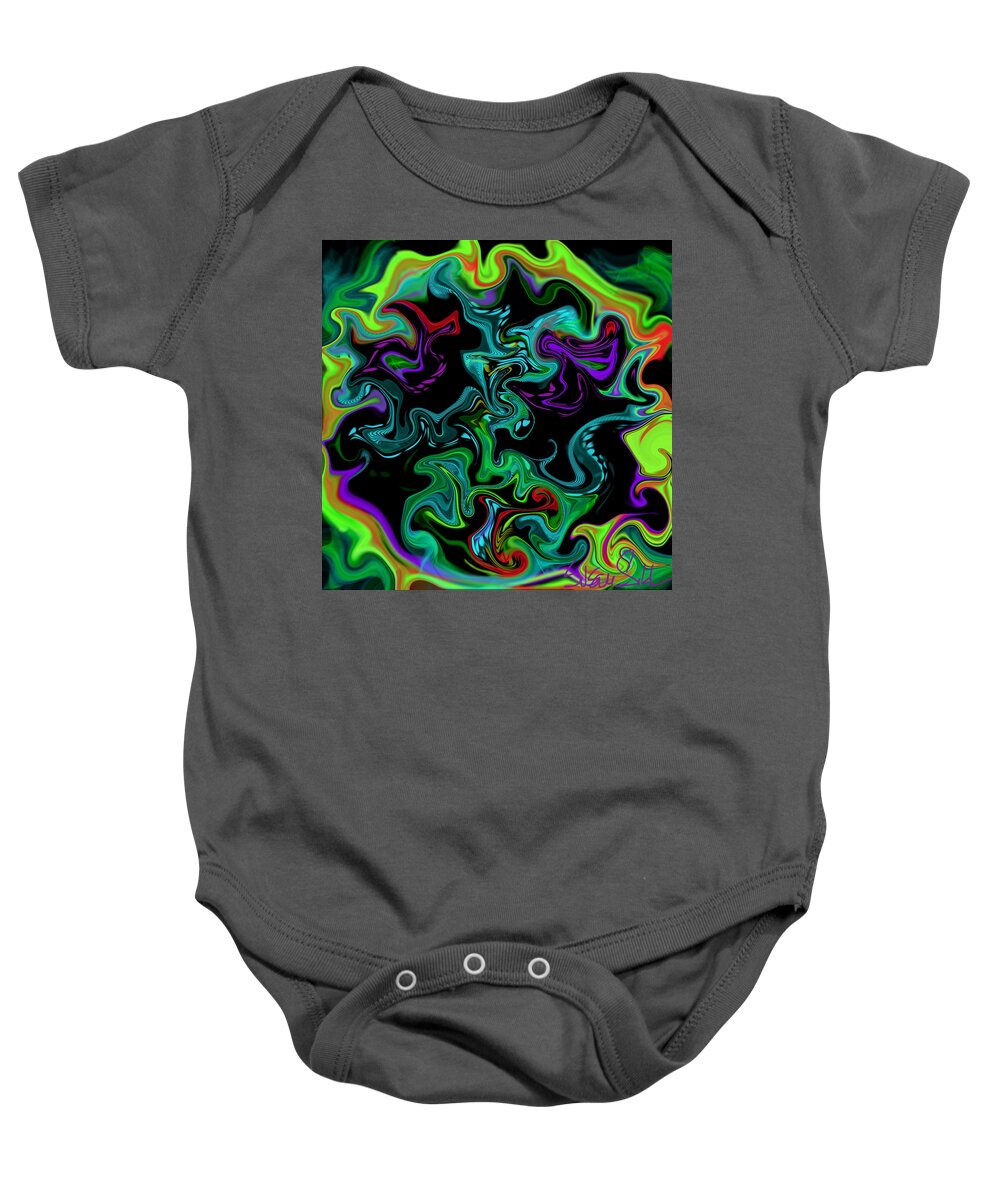 Passionate Fury Baby Onesie featuring the digital art Passionate Fury by Susan Fielder