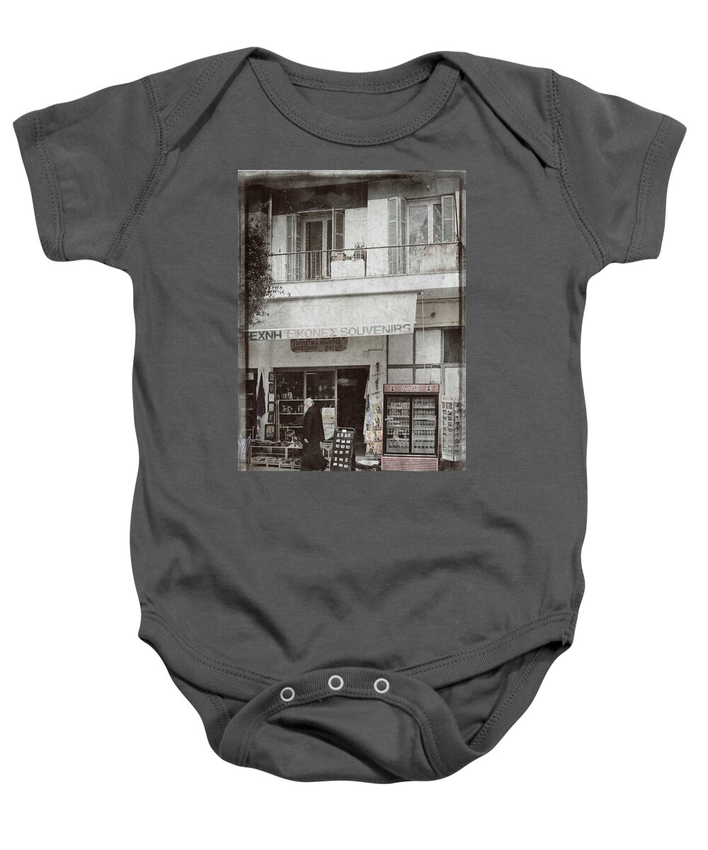 Greece Baby Onesie featuring the photograph Past and Present by M Kathleen Warren