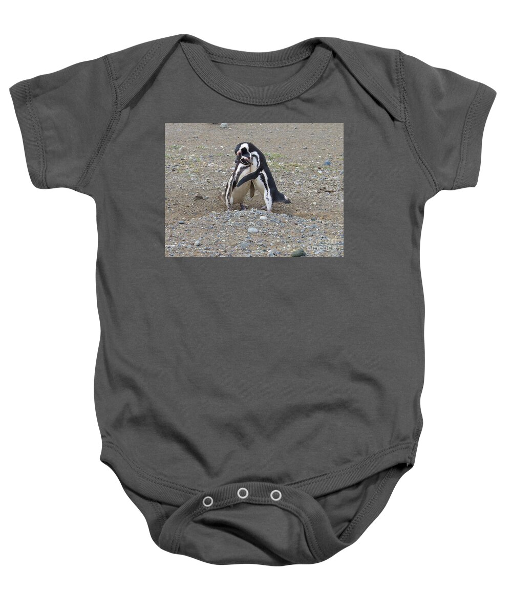 Penguins Baby Onesie featuring the photograph Penguin Love by World Reflections By Sharon