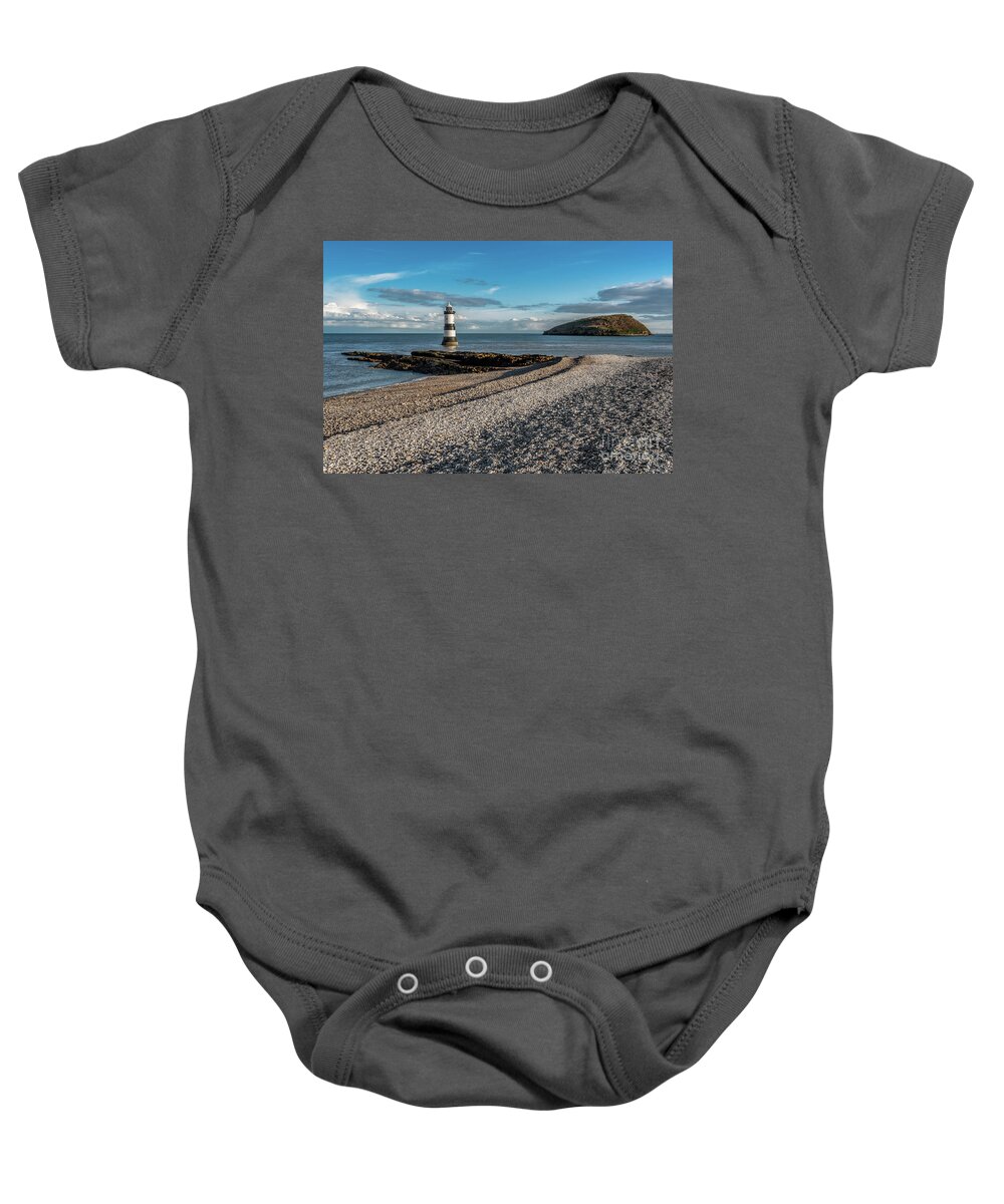 Anglesey Baby Onesie featuring the photograph Penmon Point Lighthouse Anglesey by Adrian Evans