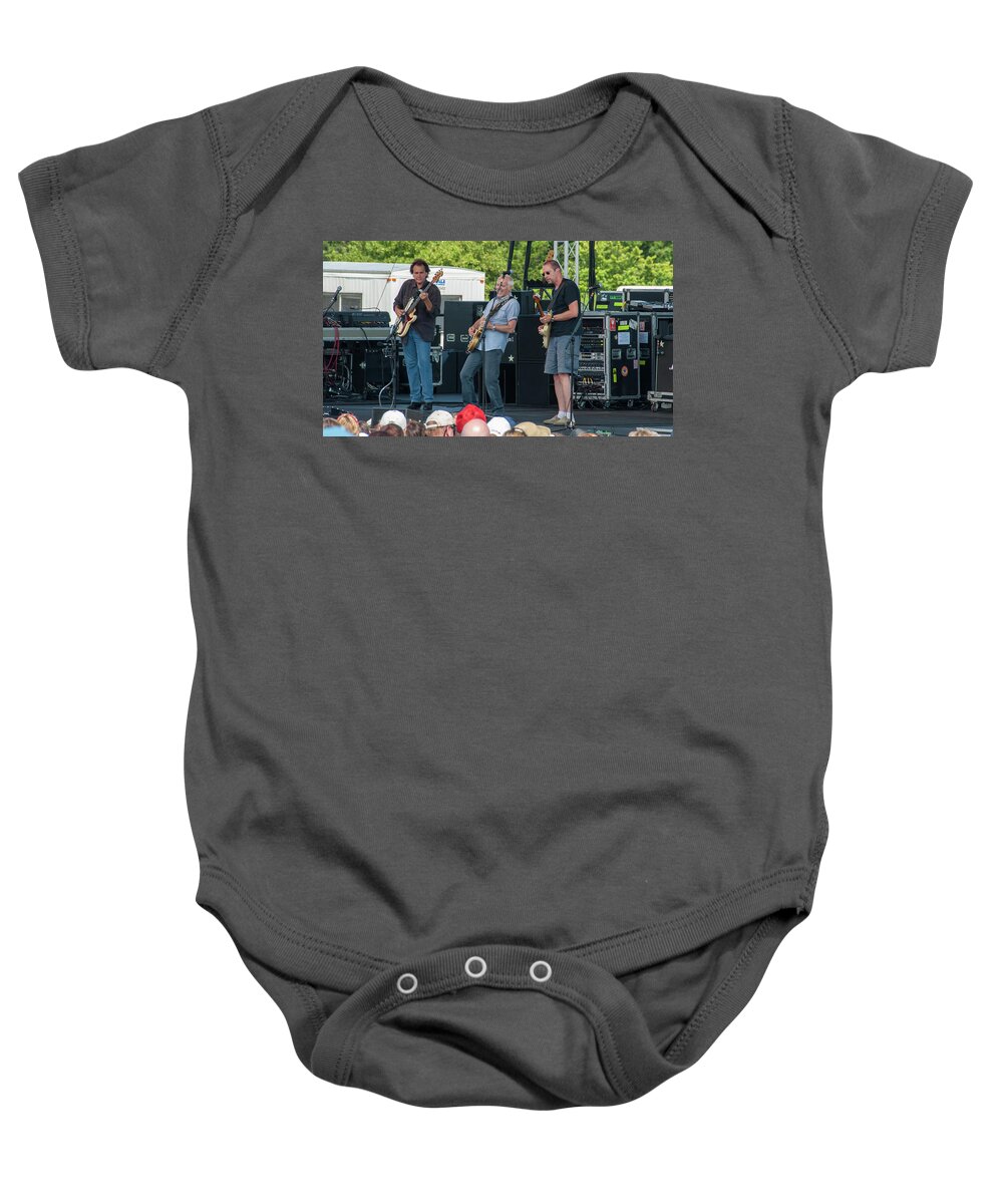 Frampton Comes Alive Baby Onesie featuring the photograph Peter Frampton Live by Anthony Sacco