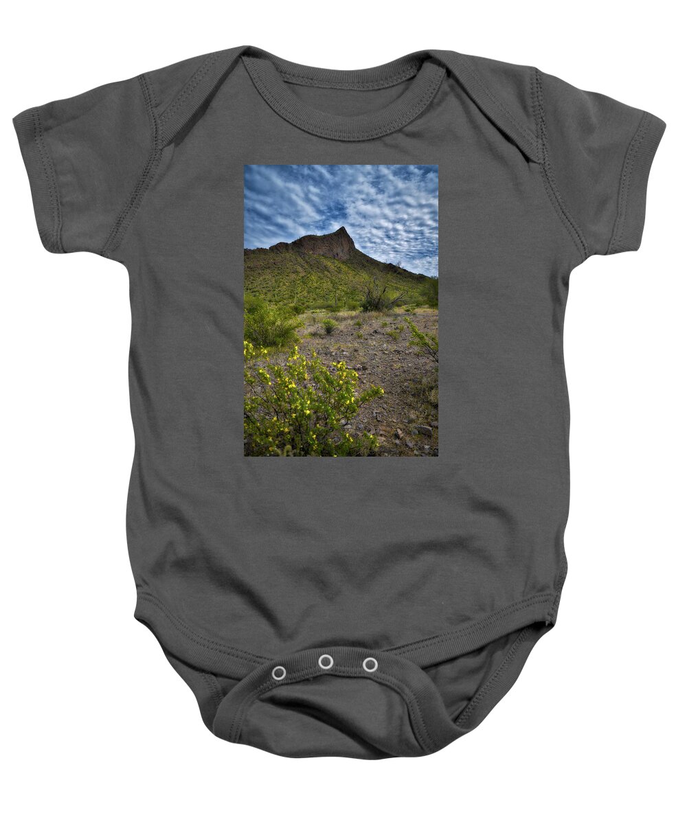 Picacho Peak Baby Onesie featuring the photograph Picacho Peak, Arizona by Chance Kafka