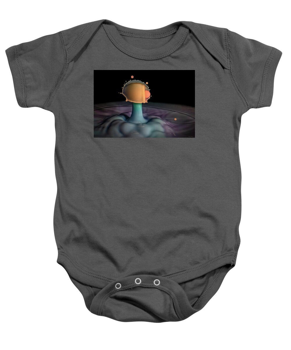 Water Drop Baby Onesie featuring the photograph Pig in a Blanket by Michael McKenney