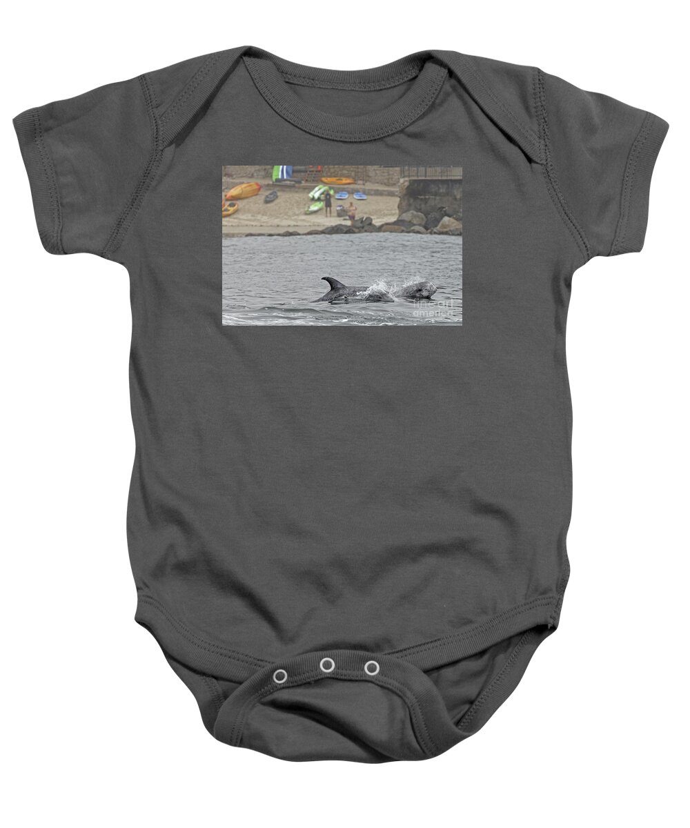 Pilot Whales Baby Onesie featuring the photograph Pilot Whales in Monterey Bay by Natural Focal Point Photography