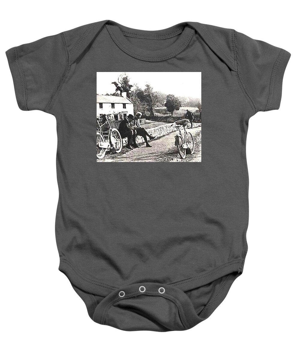  Baby Onesie featuring the painting Plucks Pub, Killmacanogue #1 by Val Byrne