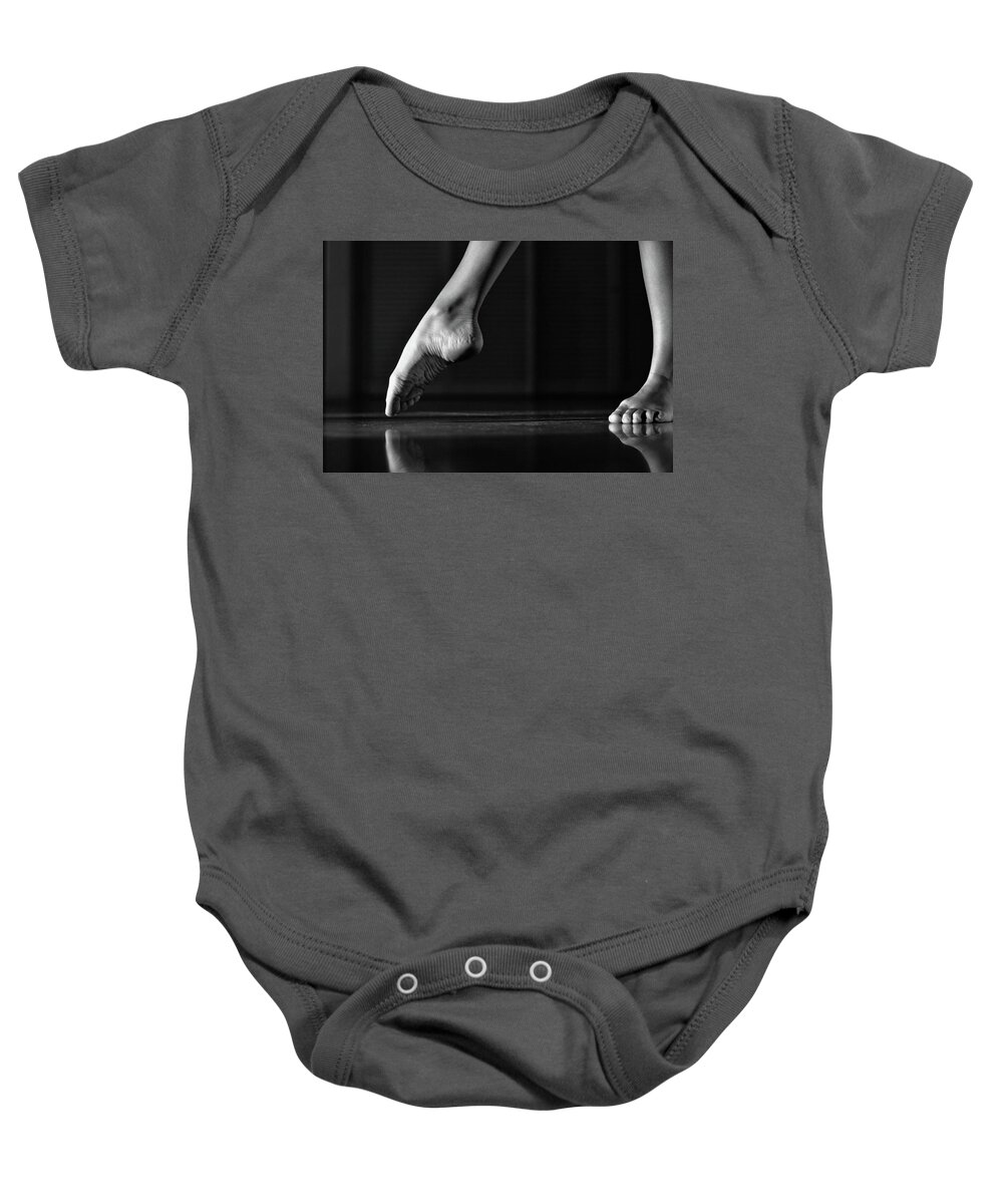 Feet Baby Onesie featuring the photograph Pointe by Laura Fasulo