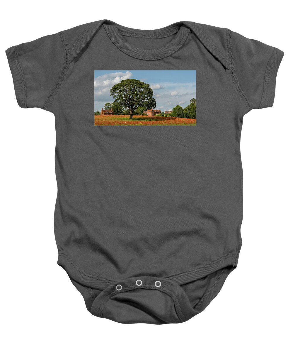 Circle Baby Onesie featuring the photograph Poppy circle by Average Images