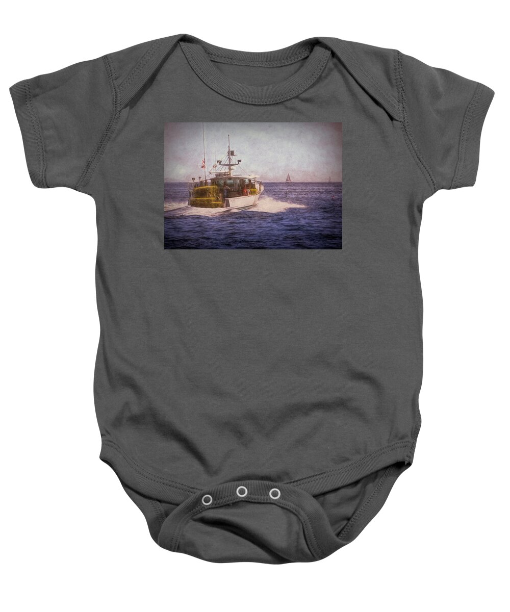  Baby Onesie featuring the photograph Portland Harbor by Jack Wilson