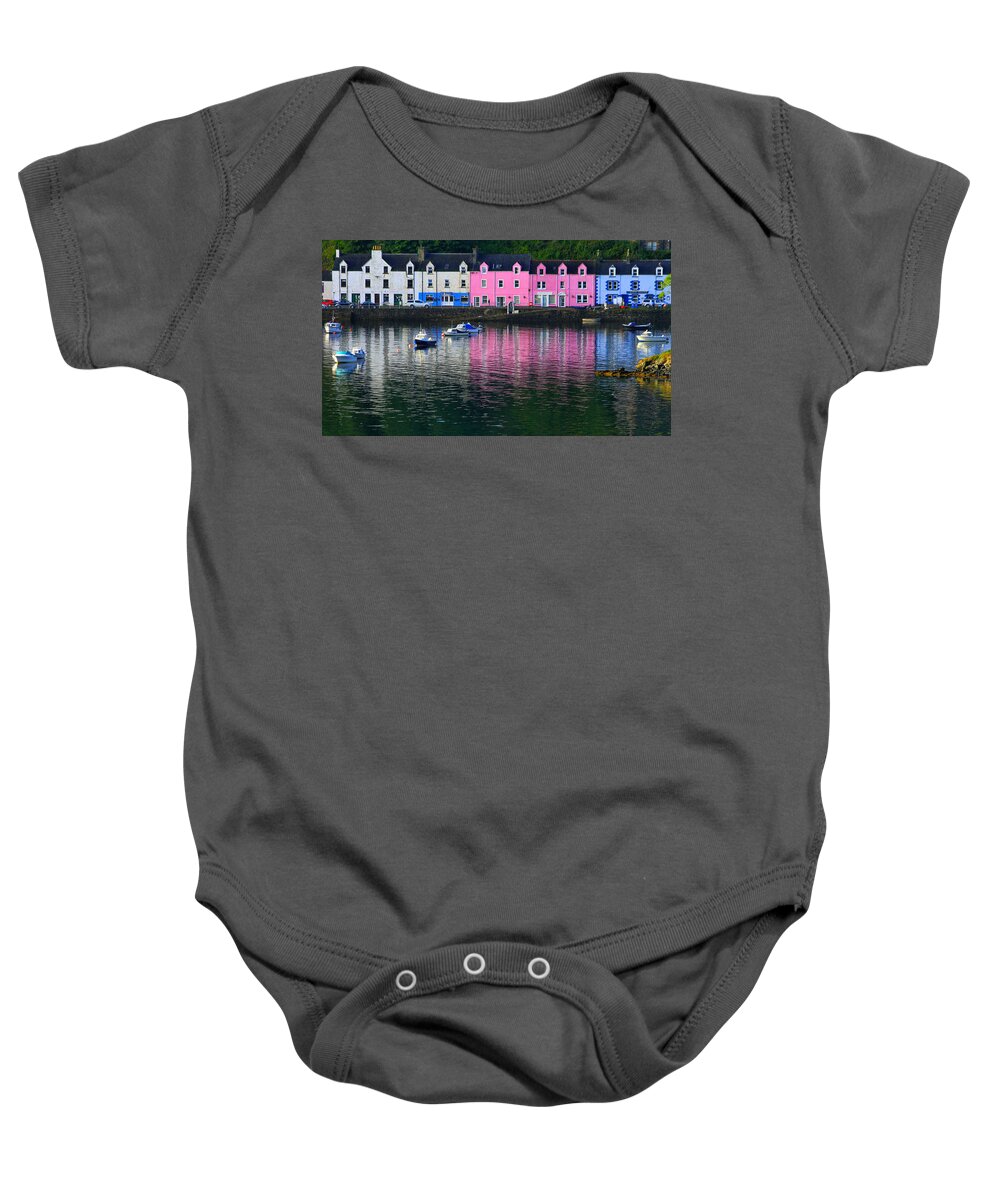 Portree Baby Onesie featuring the photograph Portree On Skye by Gene Taylor