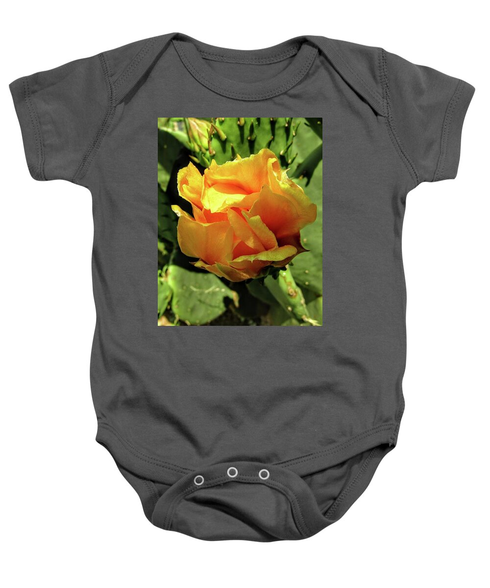 Prickly Pear Baby Onesie featuring the photograph Prickly beauty by Kim Galluzzo