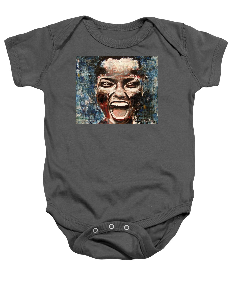 Africa Baby Onesie featuring the painting Pure Joy by Kowie Theron