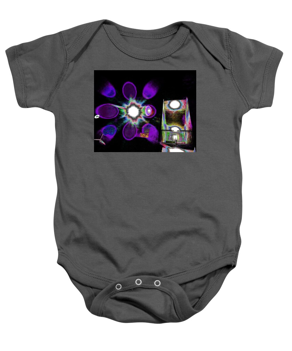 Purple Baby Onesie featuring the photograph Purple Light Stairway by Andrew Lawrence