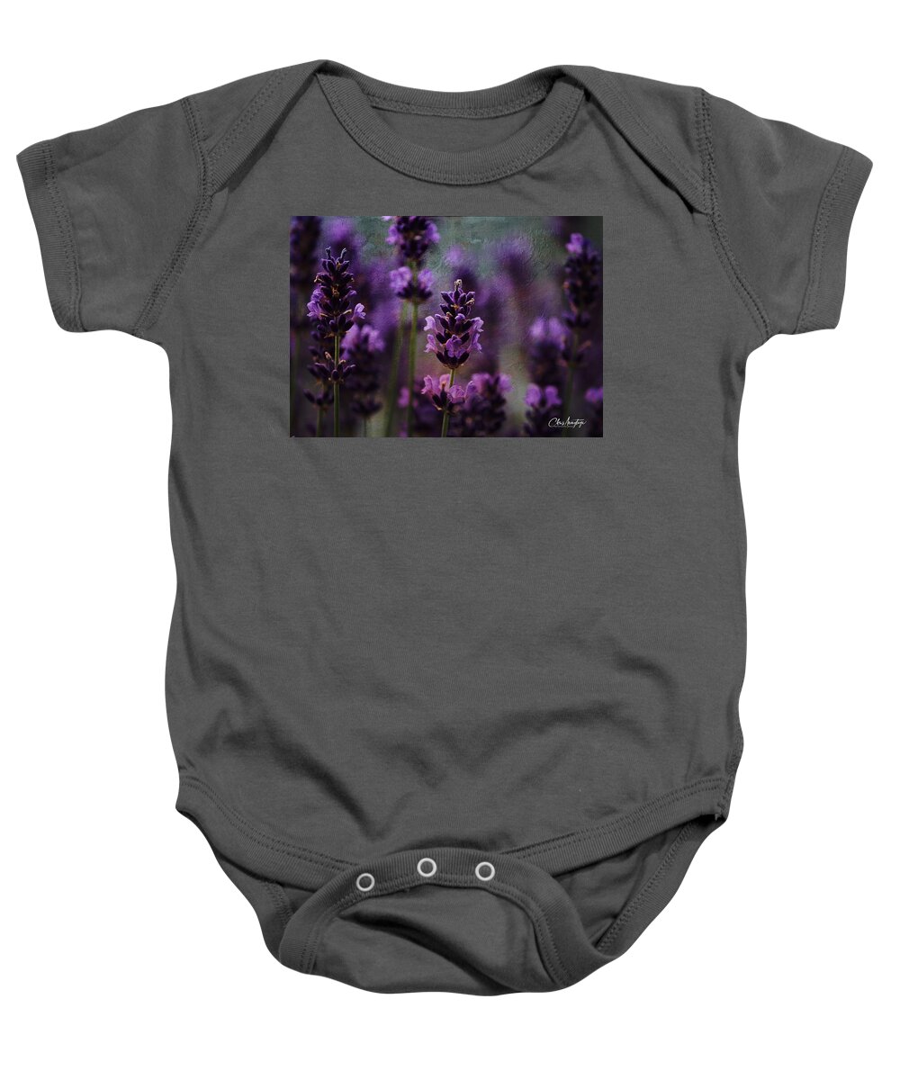 Deep Purple Baby Onesie featuring the digital art Purple Moods by Chris Armytage