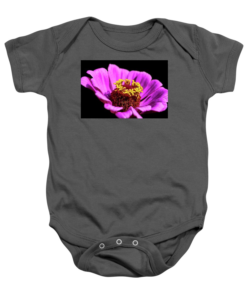 Flower Baby Onesie featuring the photograph Purple Pink Cosmos by Alexandra's Photography