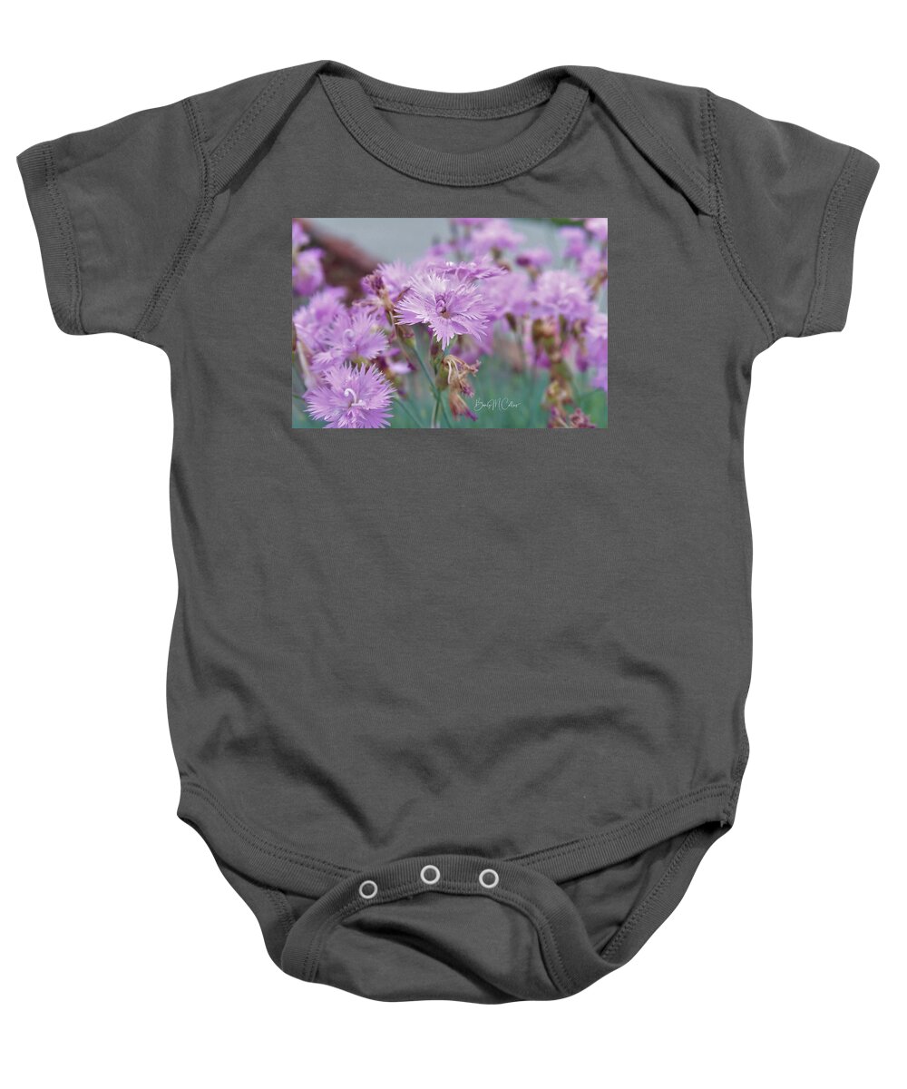 Flowers Baby Onesie featuring the photograph Purple Promise by Beverly M Collins