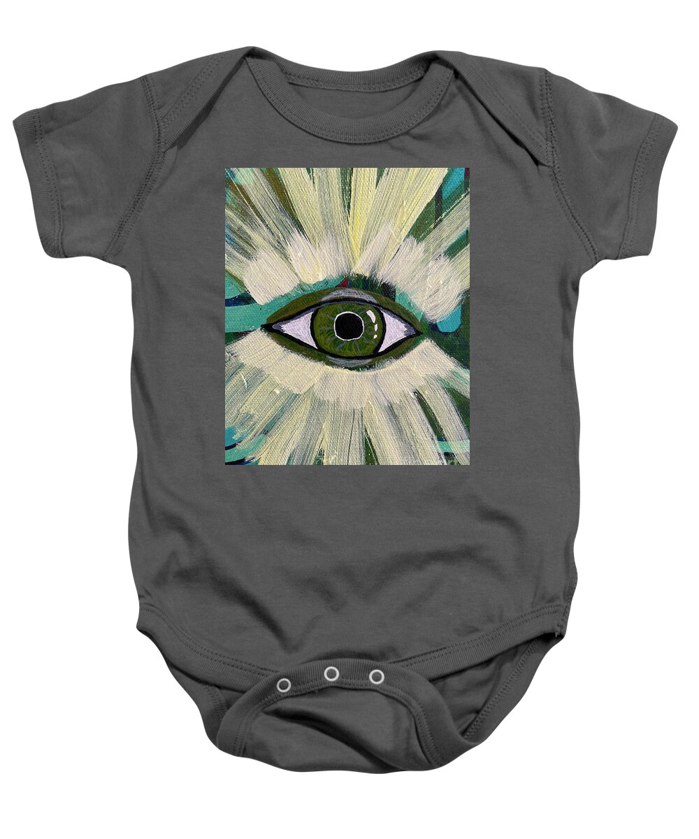 #eye #vision #radiance #access Baby Onesie featuring the painting Radiant Vision by Sylvia Becker-Hill