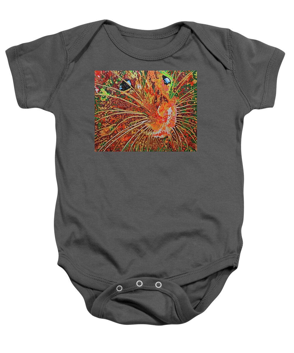 Chinese New Year Baby Onesie featuring the painting Rat-A-Cool by Thom MADro