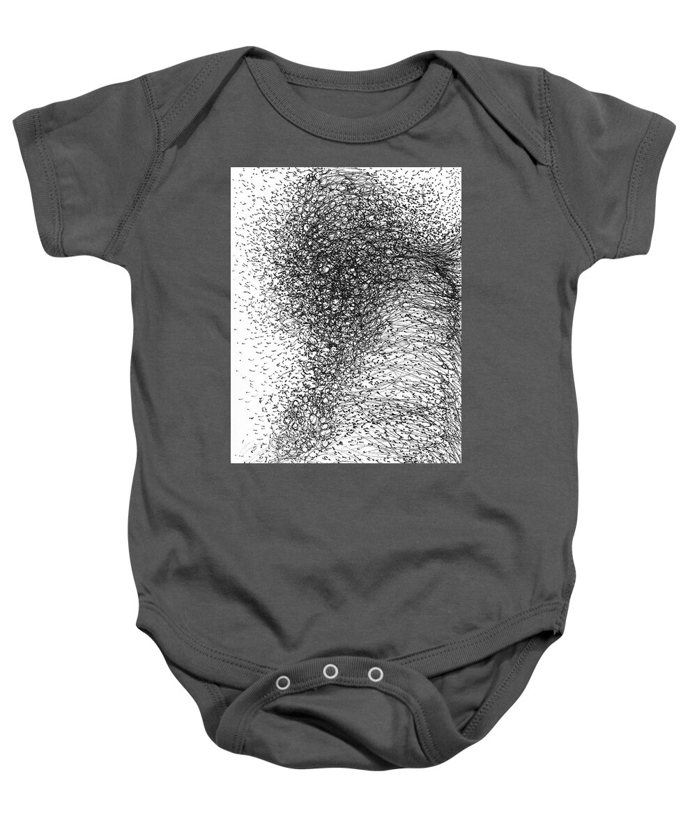 Reach Baby Onesie featuring the drawing Reach for the summit by Franci Hepburn