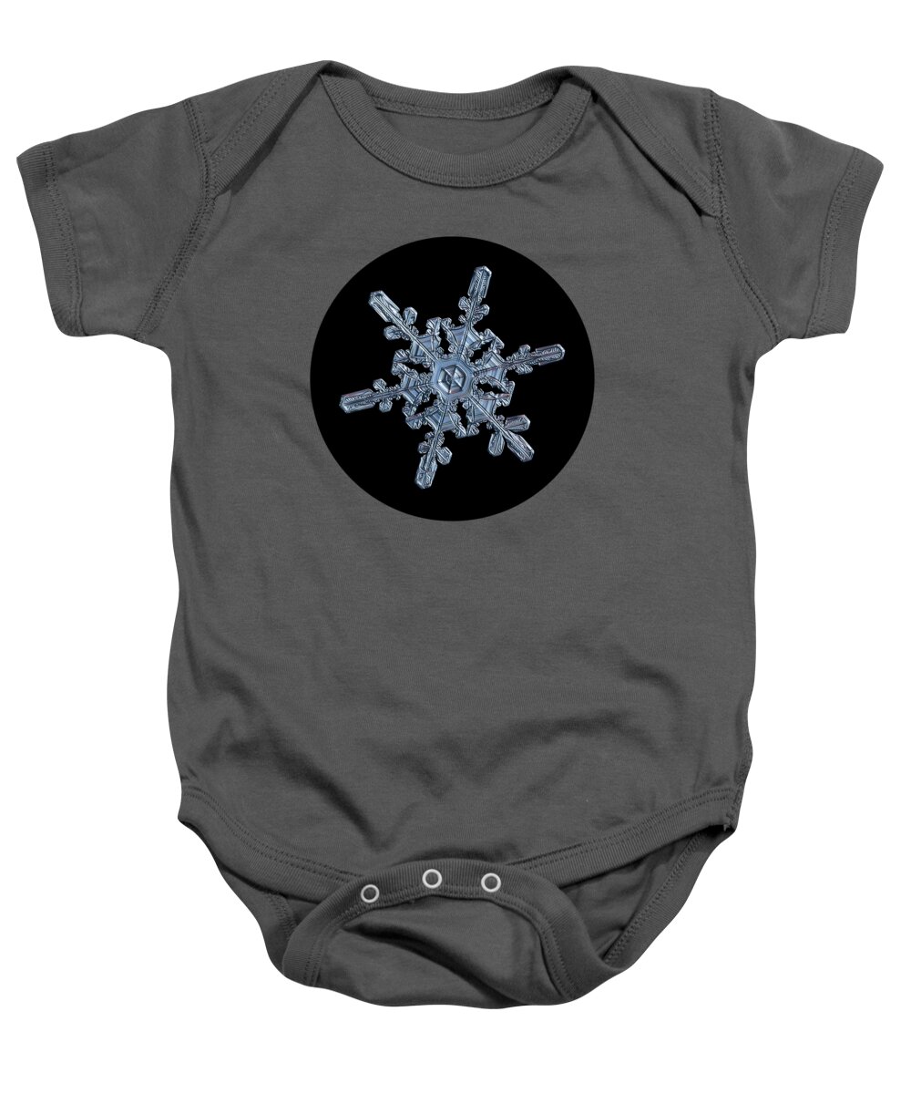 Snowflake Baby Onesie featuring the photograph Real snowflake 2021-01-14_4416-25b by Alexey Kljatov
