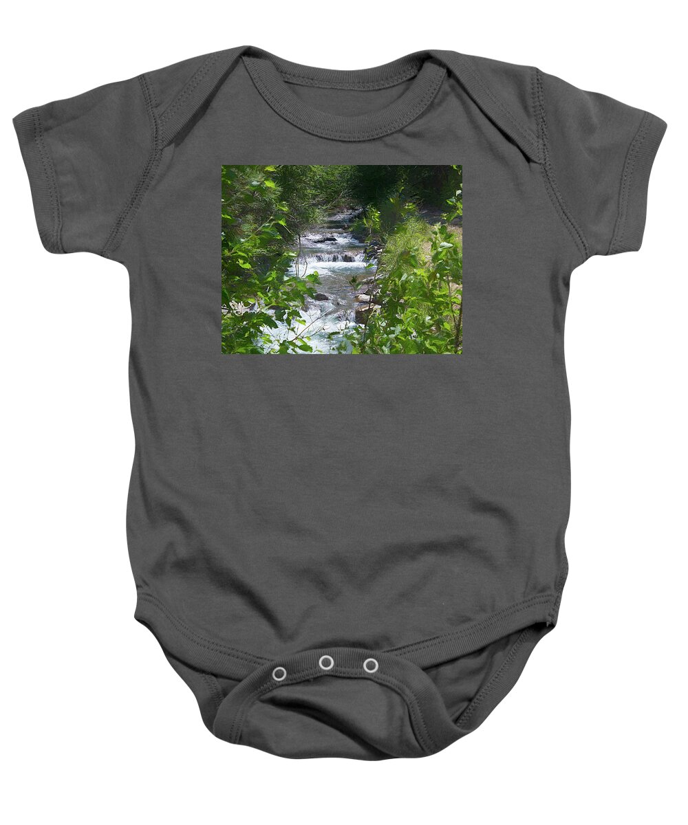 New Mexico Baby Onesie featuring the photograph Red River of Northern New Mexico by Debra Martz