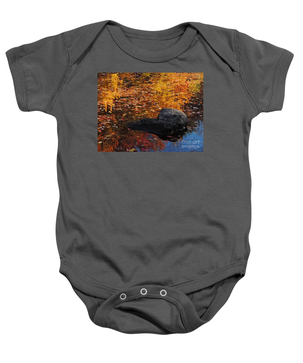  Lake Baby Onesie featuring the photograph Reflective Beauty by Marcia Lee Jones