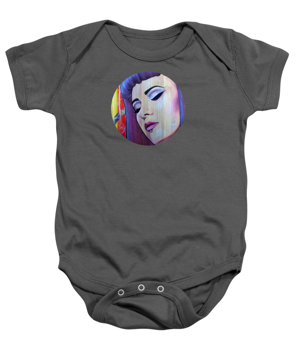 Painting Baby Onesie featuring the painting Restless Mind - Beautiful Spirit by Malinda Prud'homme