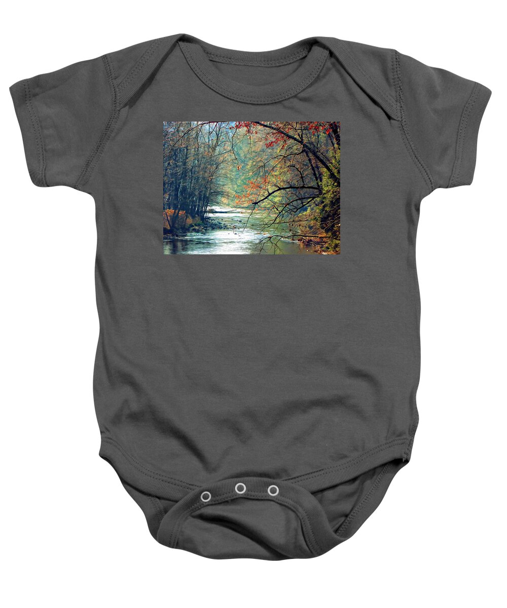 Creek Baby Onesie featuring the photograph Return to Serenity by Susan Hope Finley