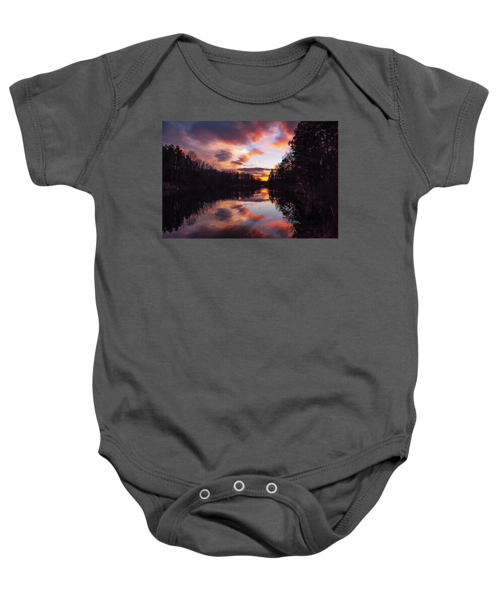 Sunset Baby Onesie featuring the photograph Sahara Lake Sunset by Grant Twiss