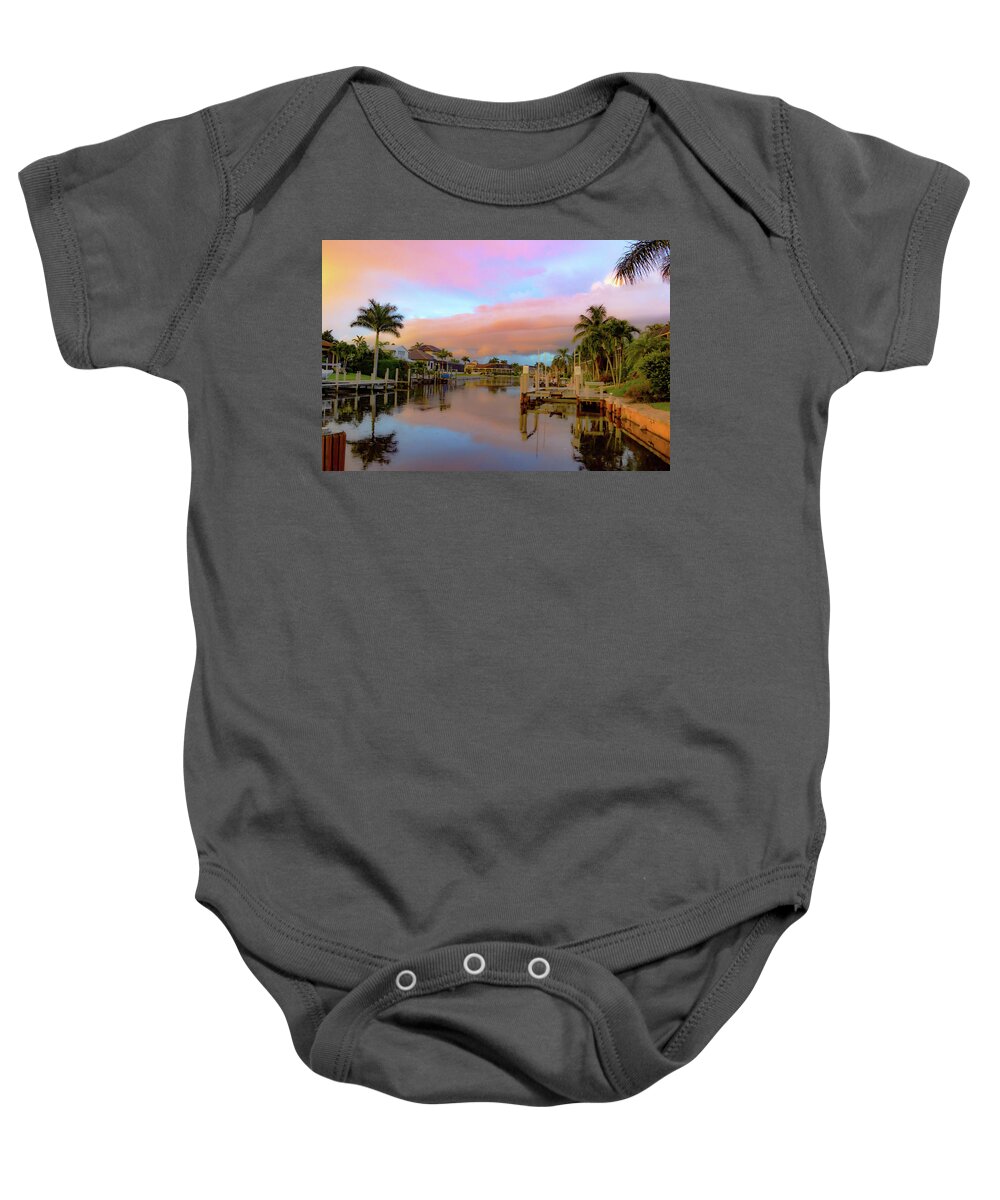 Tropical Baby Onesie featuring the photograph Saucer Cloud by Debra Kewley