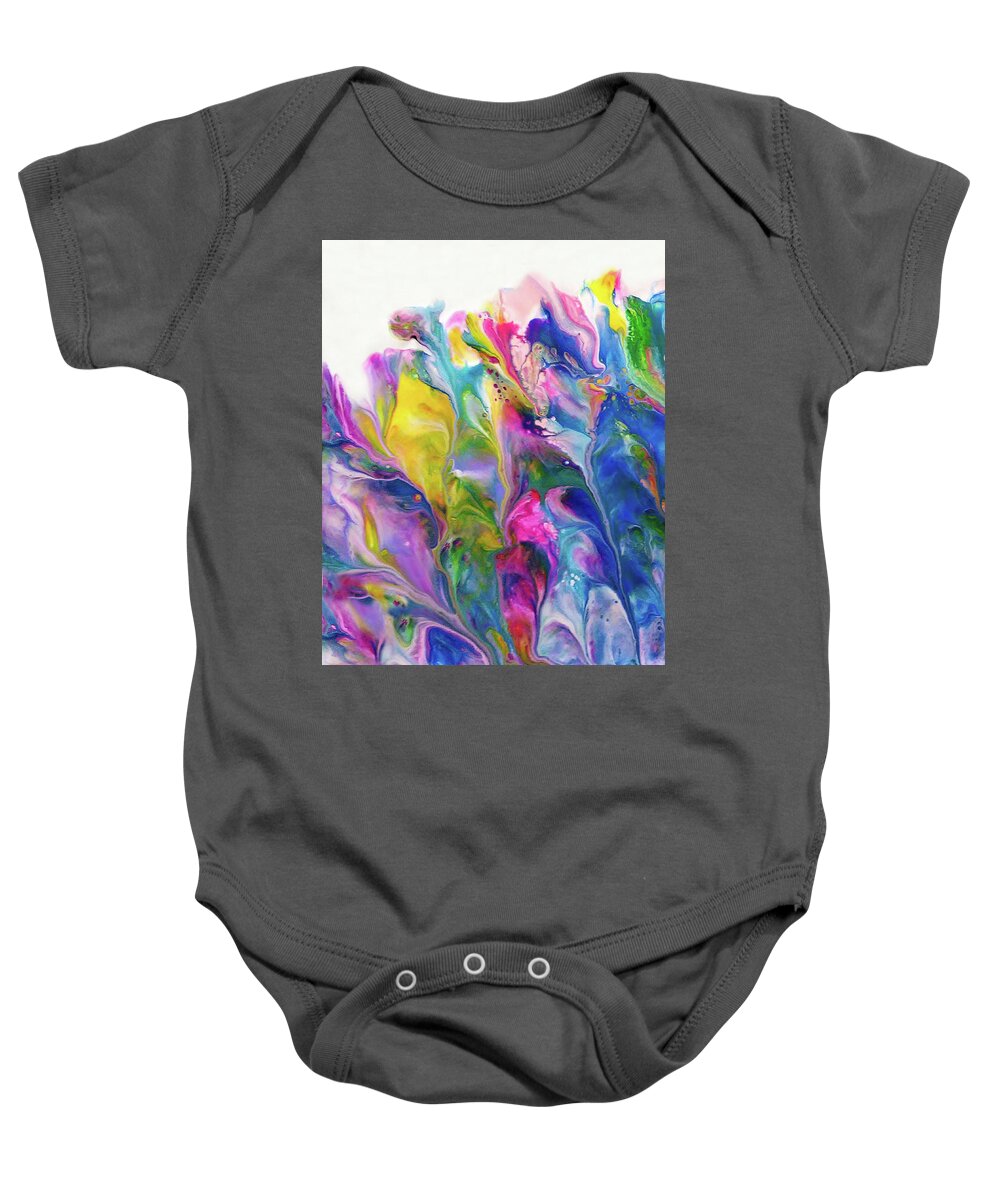 Colorful Baby Onesie featuring the painting Sea Bloom 2 by Deborah Erlandson