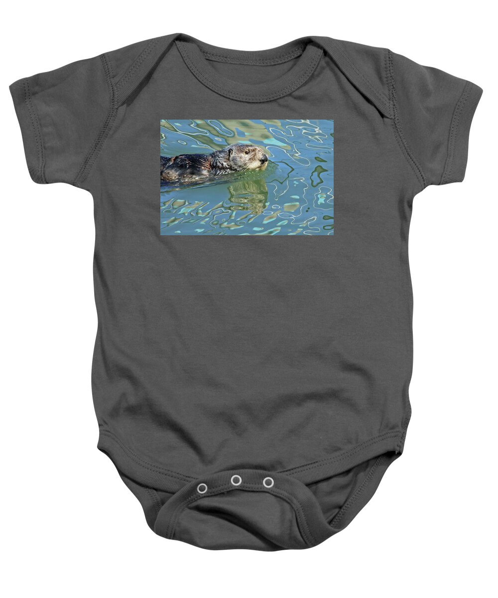  Baby Onesie featuring the photograph Sea Otter #1 by Carla Brennan