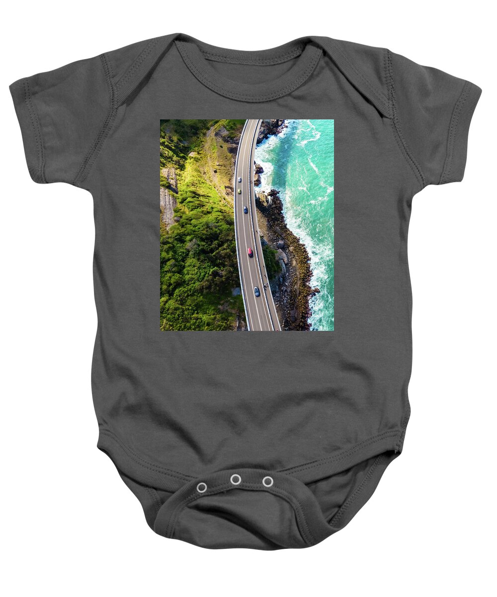 Clouds Baby Onesie featuring the photograph Seacliff Bridge No 1 by Andre Petrov