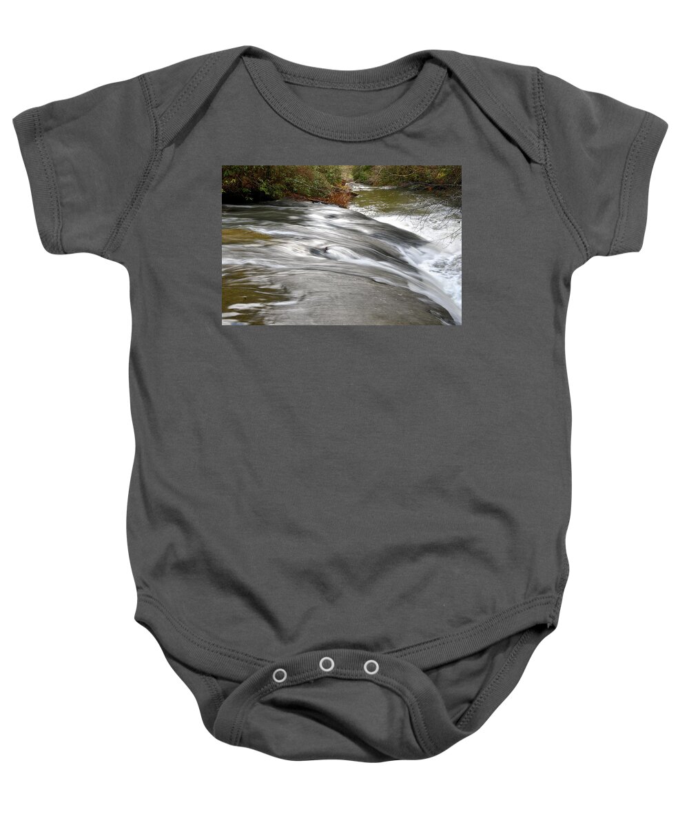 River Baby Onesie featuring the photograph Shifting Waters by Phil Perkins