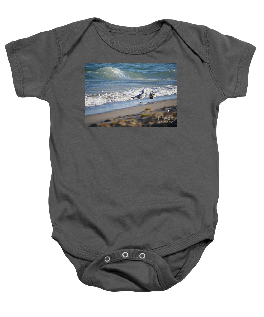Travel Baby Onesie featuring the photograph Shore Date by On da Raks