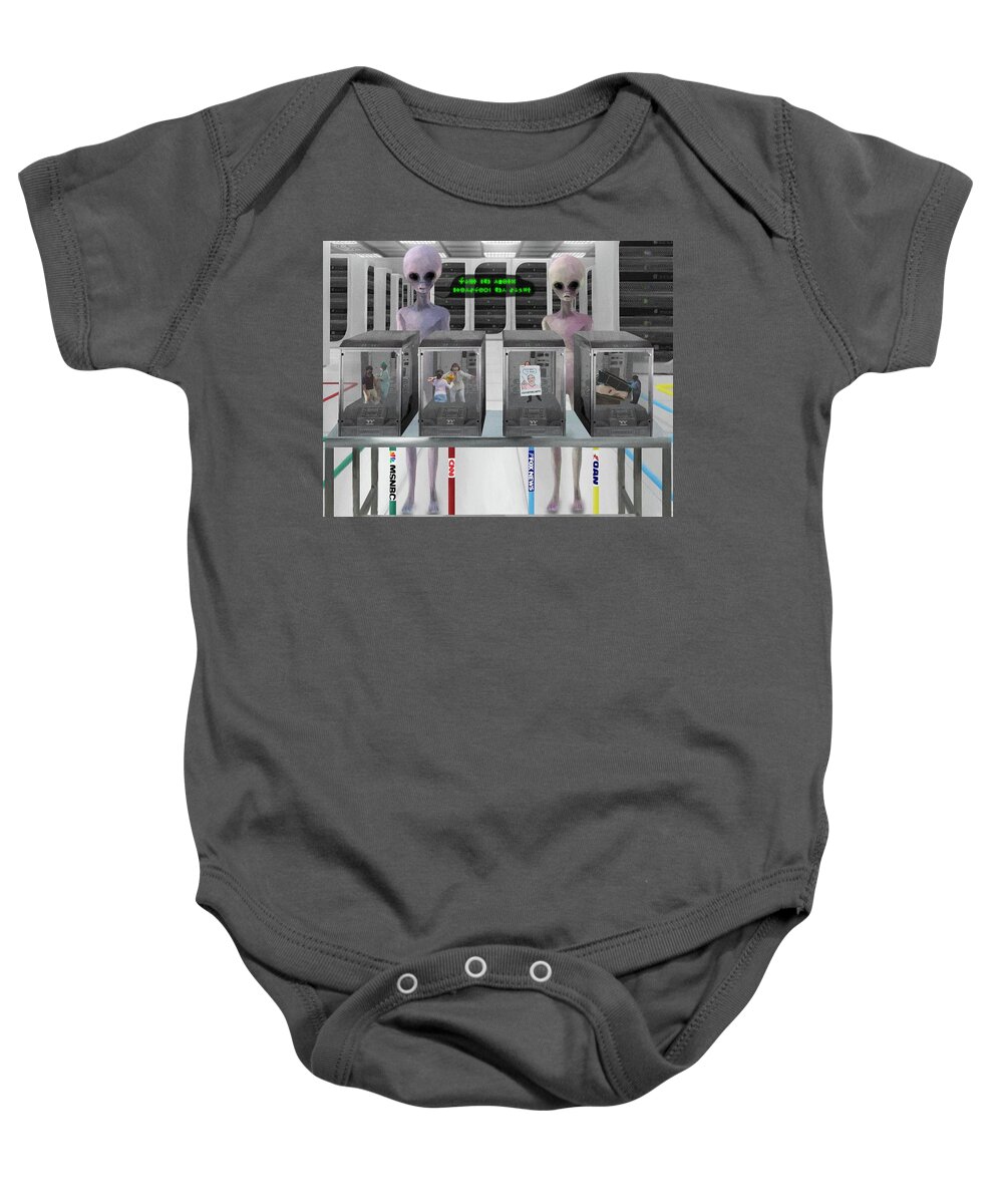 Baby Onesie featuring the digital art Simulation Hypothesis by Jason Cardwell