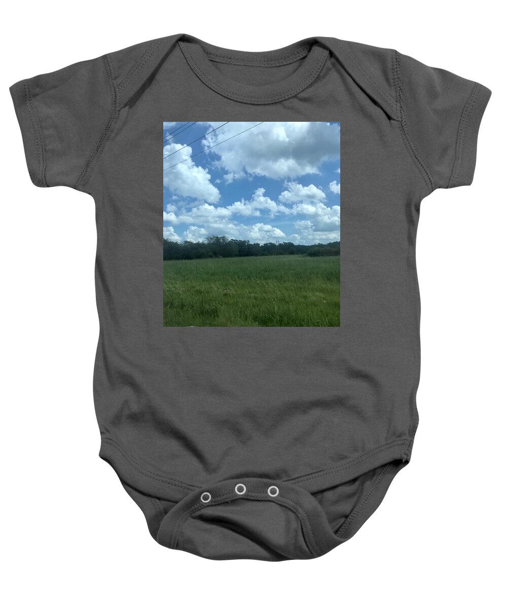 Baby Onesie featuring the photograph sky by Angie ONeal