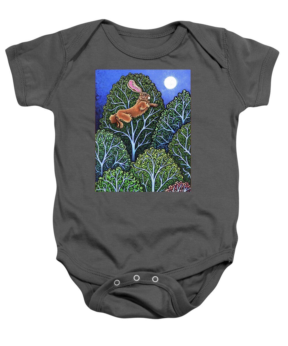 Hare Baby Onesie featuring the painting Skyward Bound by Amy E Fraser