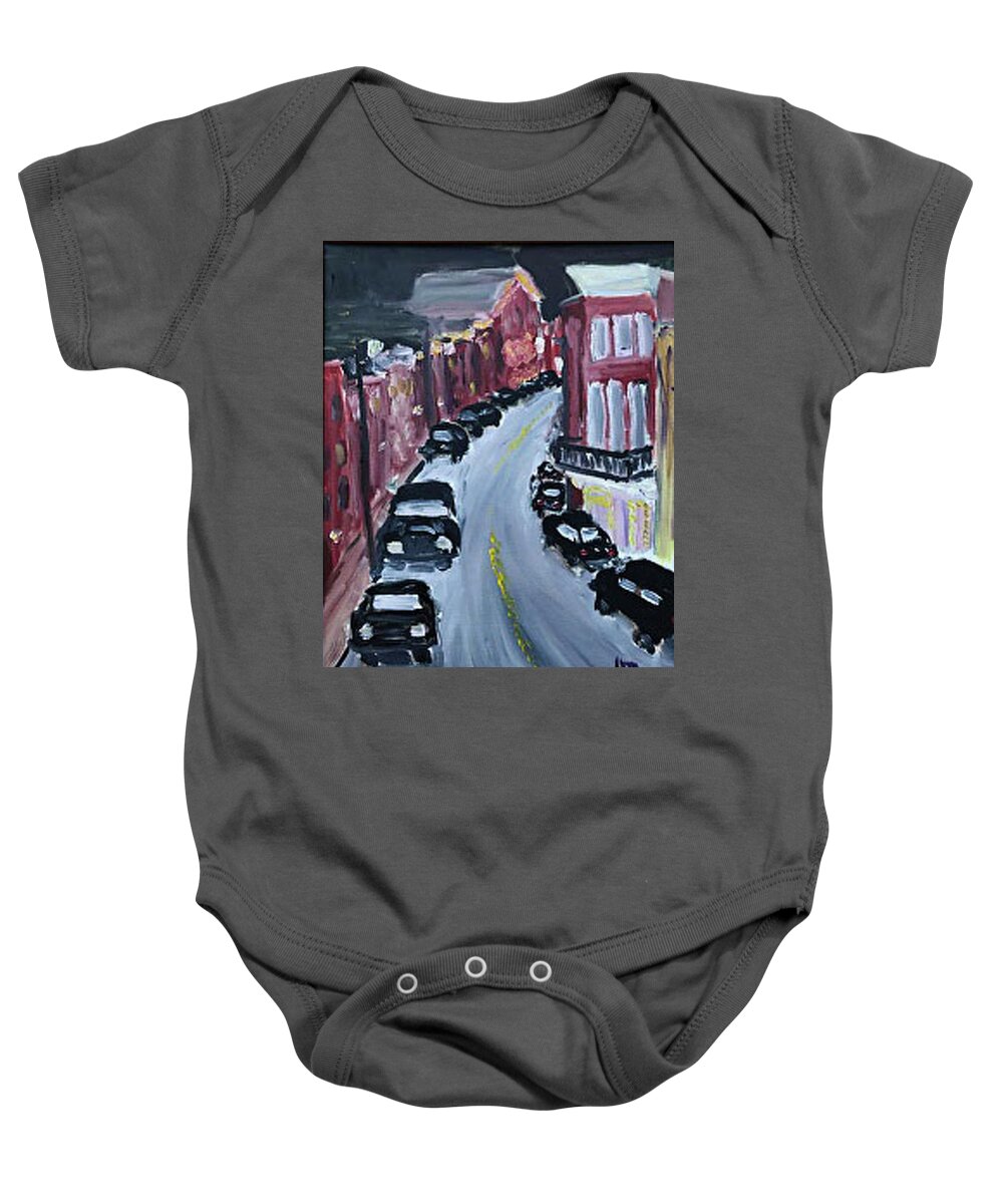 Baby Onesie featuring the painting Sleeping Ellicott City by John Macarthur