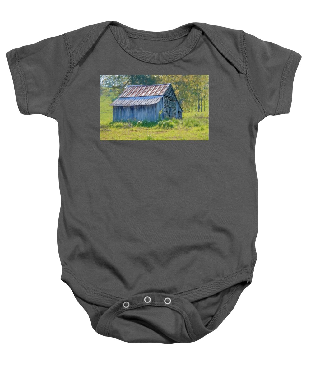 Tennessee Baby Onesie featuring the photograph Soft Tones of A Rustic Spring Morning by Marcy Wielfaert