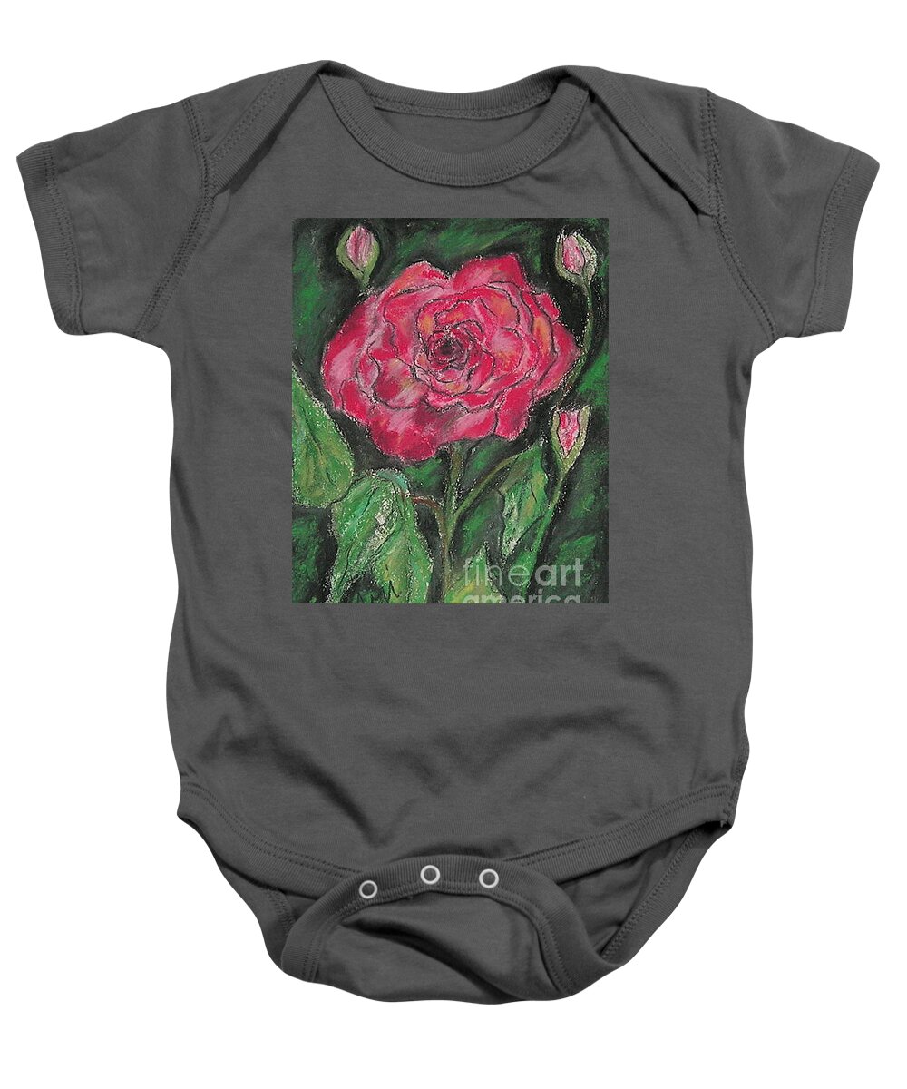 Rose Baby Onesie featuring the pastel Spring Beauty by Cori Solomon