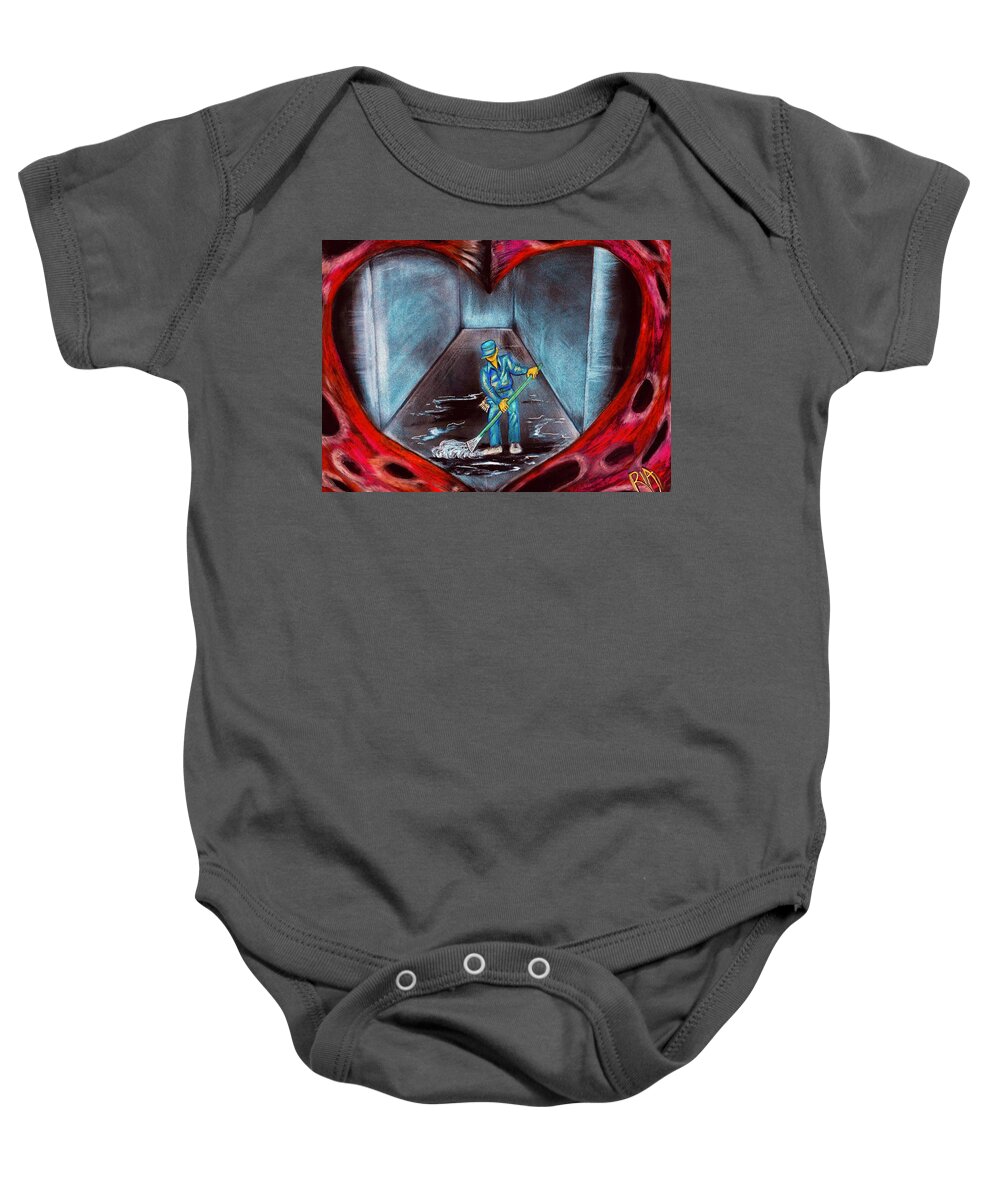 Heart Baby Onesie featuring the painting Spring Cleaning by Artist RiA