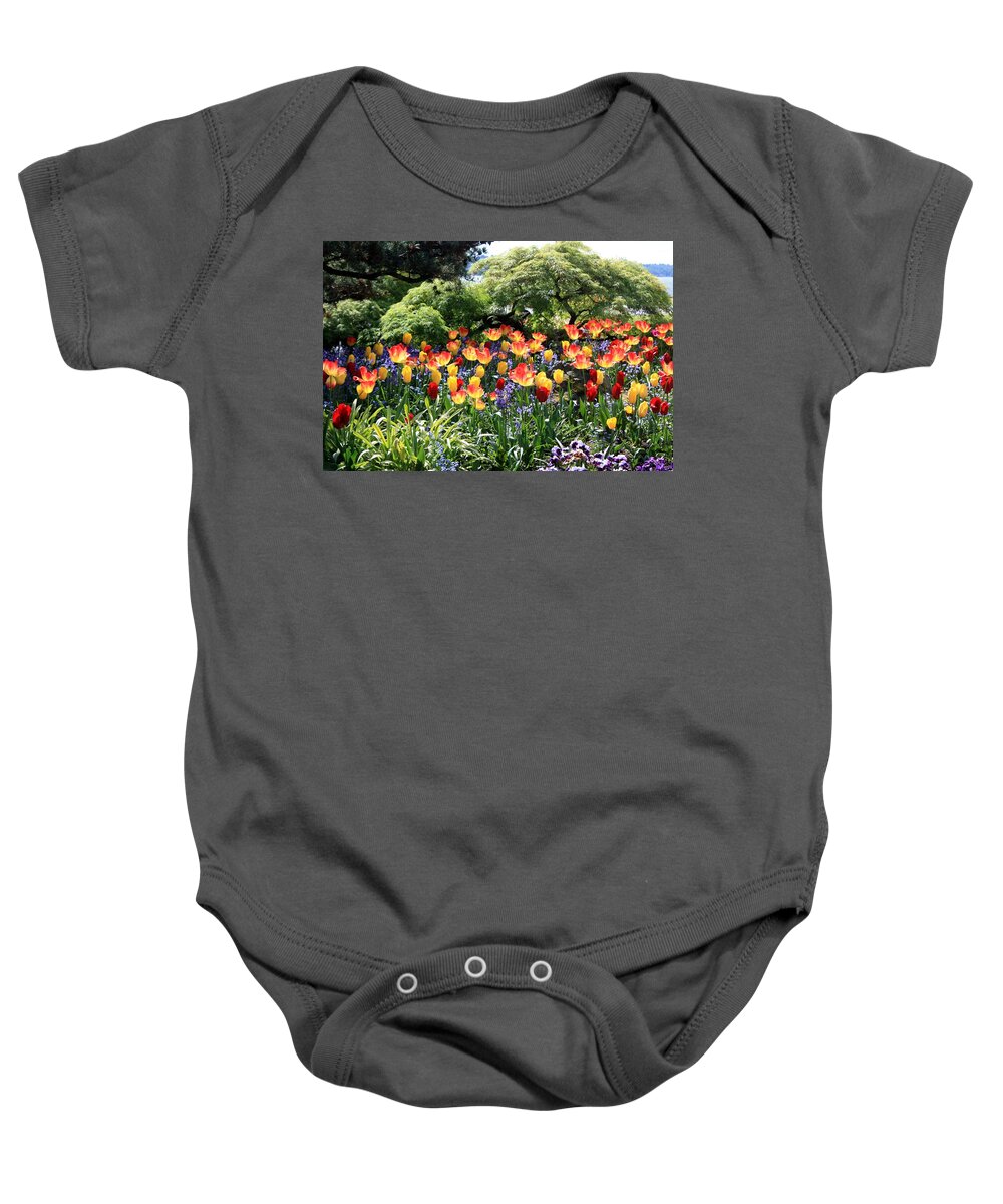 Landscape Baby Onesie featuring the photograph Spring Garden by Gerry Bates